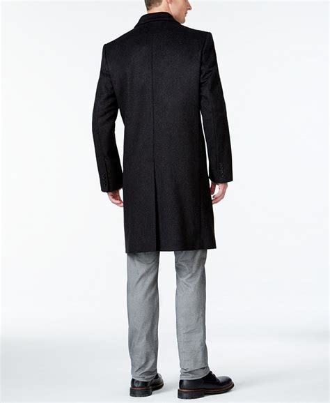 michael kors black madison overcoat|madison wool blend overcoat.